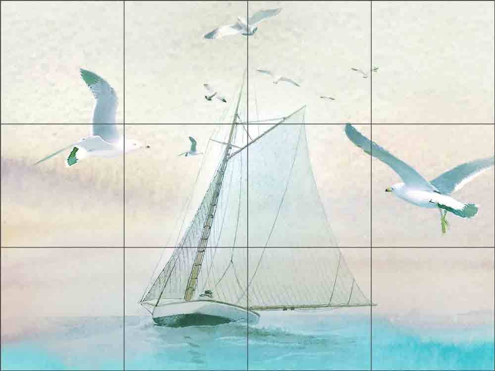 Coastal 5 by Steve Hunziker Ceramic Tile Mural OB-SH886