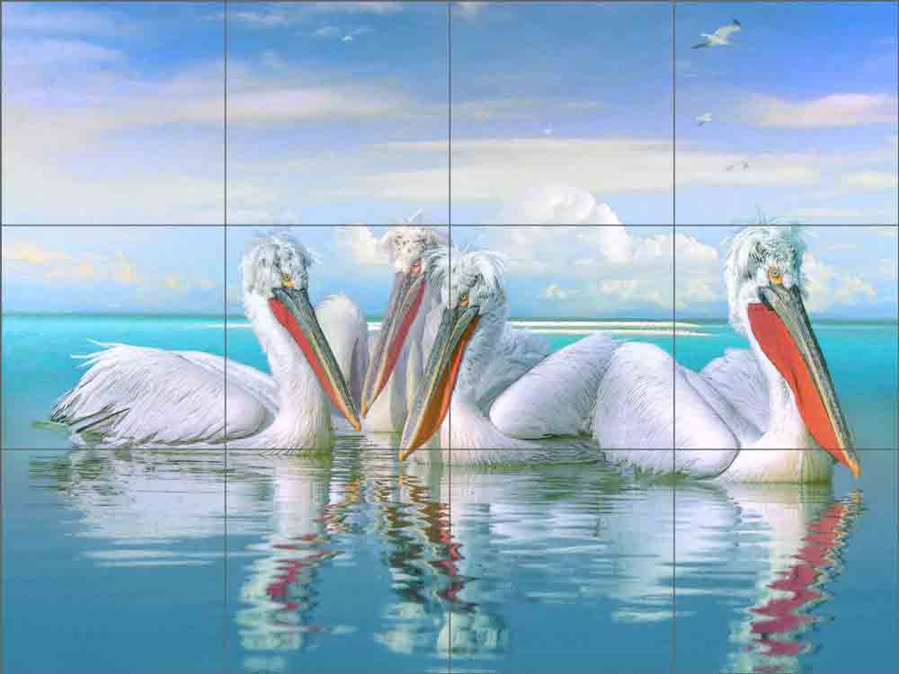 Coastal 9 by Steve Hunziker Ceramic Tile Mural OBSH891 Artwork On