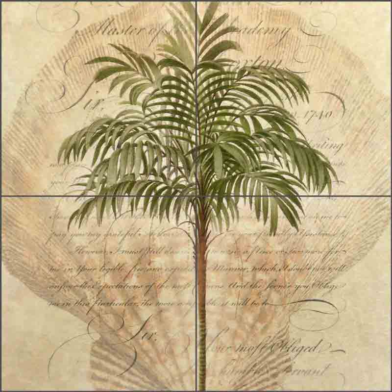 Subdued Tropic 1 by Steve Hunziker Ceramic Tile Mural OB-SH914