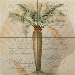 Subdued Tropic 3 by Steve Hunziker Ceramic Tile Mural OB-SH916