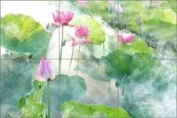 Lotus Summer Ceramic Tile Mural PDP003