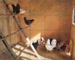 Harem in the Hay by Cindy Revell Ceramic Tile Mural POV-CR021