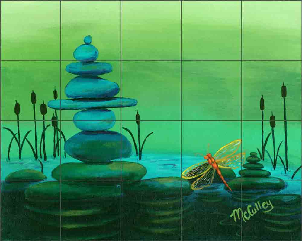 Tranquility by Debbie McCulley Ceramic Tile Mural POV-DM012