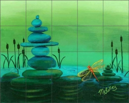 Tranquility by Debbie McCulley Ceramic Tile Mural POV-DM012