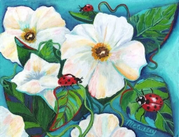 Three Times a Ladybug by Debbie McCulley Accent & Decor Tile POV-DM014AT