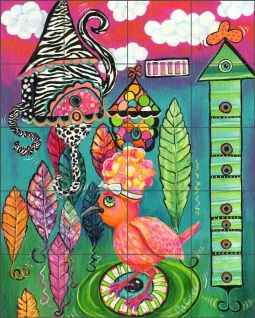 A Bird's Eye View by Debbie McCulley Ceramic Tile Mural POV-DM015