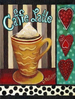 Caffe Latte by Debbie McCulley Accent & Decor Tile POV-DM019AT