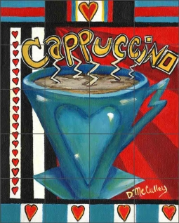 Cappuccino by Debbie McCulley Ceramic Tile Mural POV-DM020