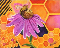 The Pollinator by Debbie McCulley Ceramic Tile Mural POV-DM023