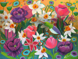 Hummin' Along by Debbie McCulley Accent & Decor Tile POV-DM026AT
