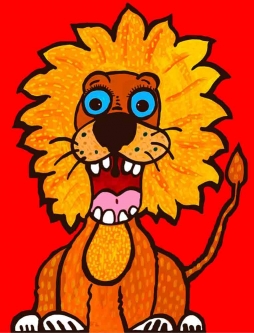 The Roaring Lion by George Nebron Accent & Decor Tile POV-GNA001AT
