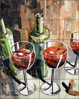 Let's Celebrate by Jim Nonas Ceramic Tile Mural POV-JN008