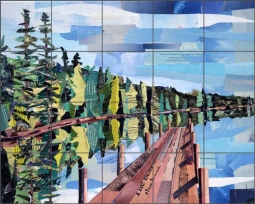Lakeside by Jim Nonas Ceramic Tile Mural POV-JN009