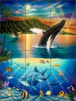 Diamondhead Beach II by Jeff Wilkie Ceramic Tile Mural POV-JWA004