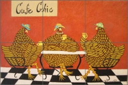 Cafe Chic by Pat Palermino Ceramic Tile Mural POV-PPA005