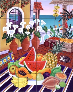 Veracruz by Raul del Rio Ceramic Tile Mural POV-RR001