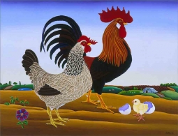 Gungor's Chicken by Raul del Rio Accent & Decor Tile POV-RR017AT