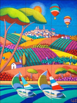 A Day for Sailing by Stefano Calisti Ceramic Tile Mural POV-SC005