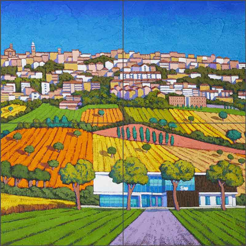 Fields of Color by Stefano Calisti Ceramic Tile Mural POV-SC007