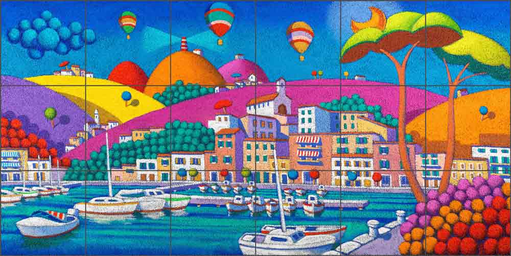 Port Orinco by Stefano Calisti Ceramic Tile Mural POV-SC010