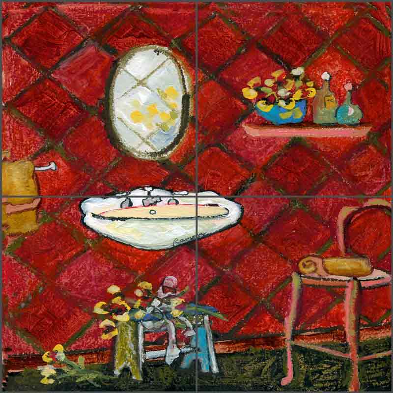 Cinnamon Basin by Ramona Jan Ceramic Tile Mural POV-RJA026