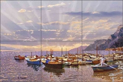 Isle of Capri by Raenette Franklin Ceramic Tile Mural RFA007