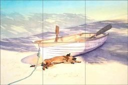 Island Watchdog by Evelyn Jenkins Drew Ceramic Tile Mural RW-EJD016