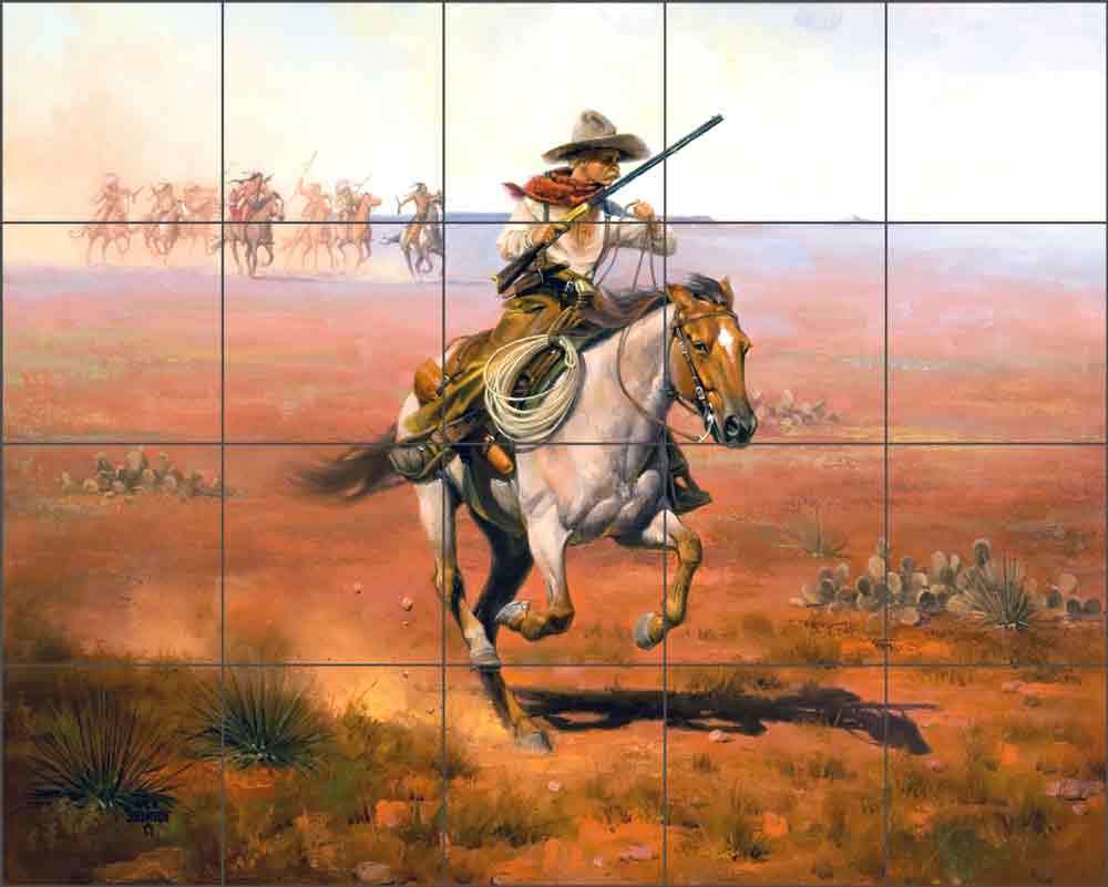 No Country for Slow Horses by Jack Sorenson Ceramic Tile Mural RW-JS019