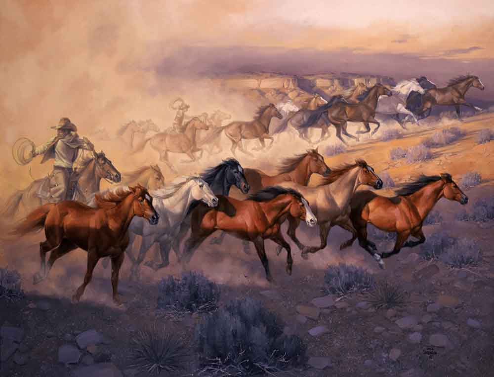 The Dust of Stolen Horses by Jack Sorenson Accent & Decor Tile RW-JS038AT