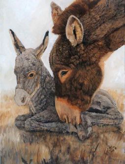 Jenny and Foal by Kathy Winkler Ceramic Accent & Decor Tile RW-KW030AT