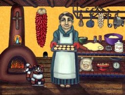 San Pascual Making Biscochitos by Victoria de Almeida Accent & Decor Tile RW-VAA004AT