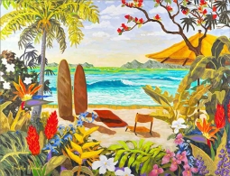 Another Day in Paradise by Robin Wethe Altman Accent & Decor Tile RWA030AT