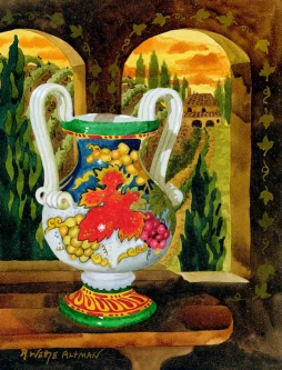 Colorful Vase by Robin Wethe Altman Accent & Decor Tile RWA033AT