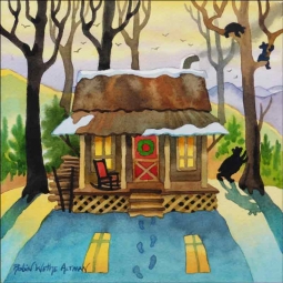 Bears by My Cabin by Robin Wethe Altman Accent & Decor Tile RWA046AT