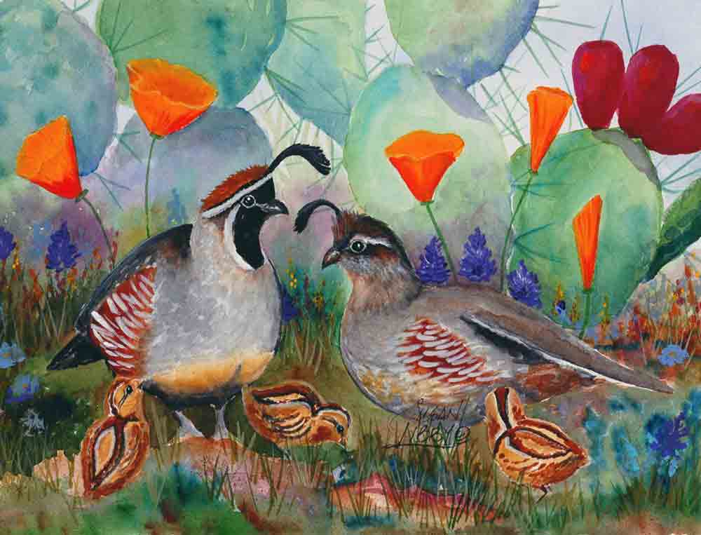 Spring Poppies by Susan Libby Accent & Decor Tile SLA001AT: Artwork On ...