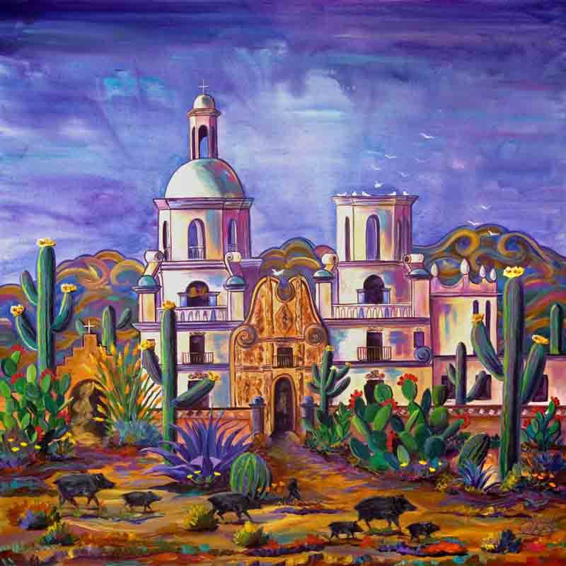 Libby San Xavier Mission Ceramic Accent Tile - SLA007AT