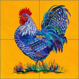 Showing His Colors by Susan Libby Glass Tile Mural SLA037