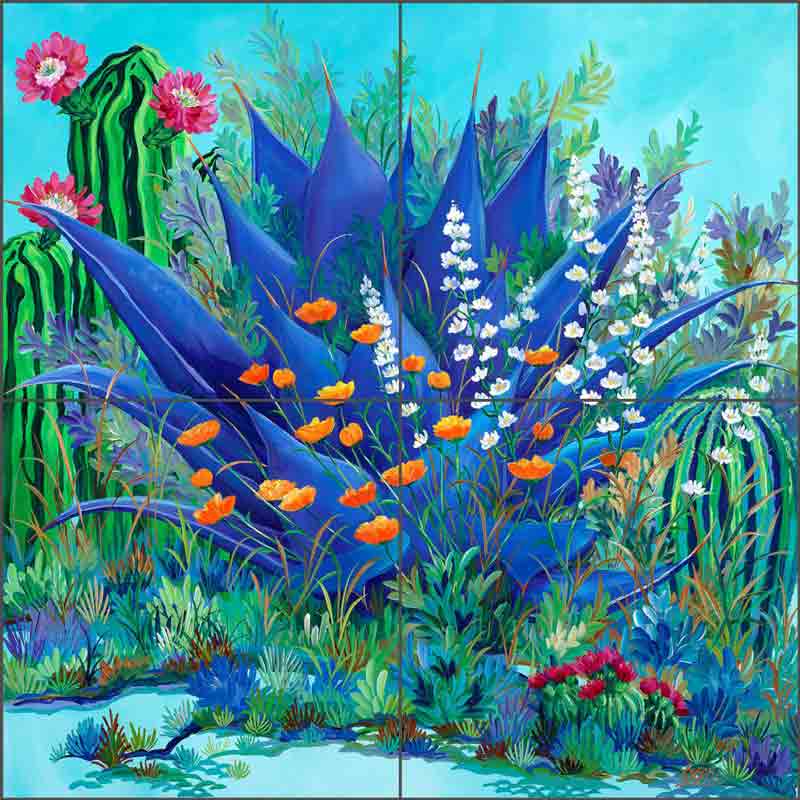 Desert Oasis by Susan Libby Ceramic Tile Mural SLA100