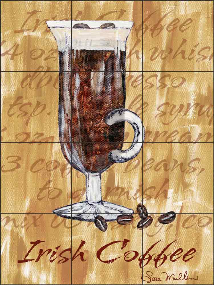 Irish Coffee by Sara Mullen Ceramic Tile Mural SM014