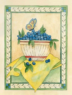 Blueberries by Sara Mullen Accent & Decor Tile SM066AT