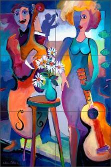 Saturday Night by Warren Cullar Ceramic Tile Mural WC142