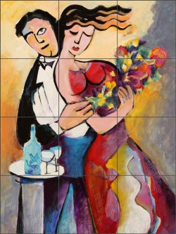 The Engagement by Warren Cullar Ceramic Tile Mural WC148