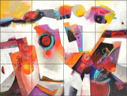 Shapes by Warren Cullar Ceramic Tile Mural WC150