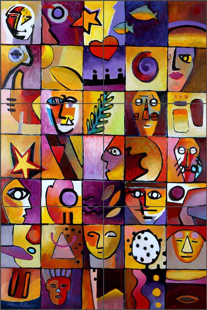 Fortune Teller by Warren Cullar Ceramic Tile Mural WC154