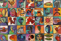Quilt by Warren Cullar Ceramic Tile Mural WC155