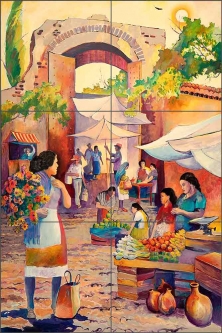 The Gate by Warren Cullar Ceramic Tile Mural WC163