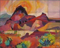 Canyons by Warren Cullar Ceramic Tile Mural WC168
