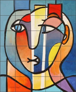 Face by Warren Cullar Ceramic Tile Mural WC174