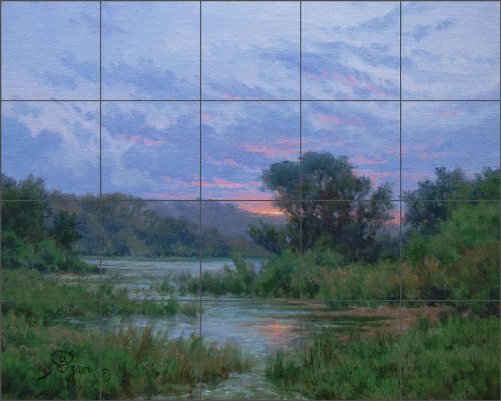 Blue Twilight by William Hagerman Ceramic Tile Mural WHA003