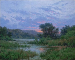 Blue Twilight by William Hagerman Ceramic Tile Mural WHA003